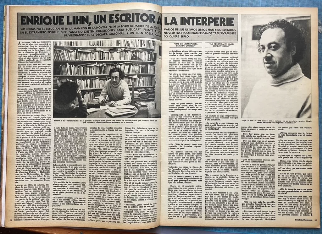 Recorte Revista Cosas Noviembre 1979